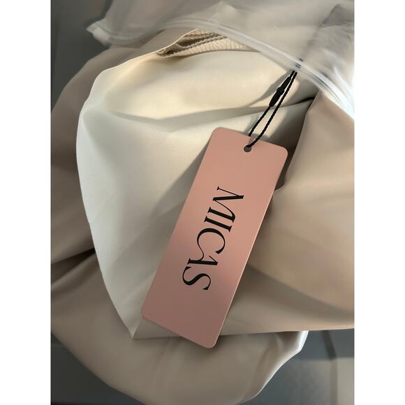 Micas Faux Leather Mini Dress in Bone - S - Picture 8 of 8